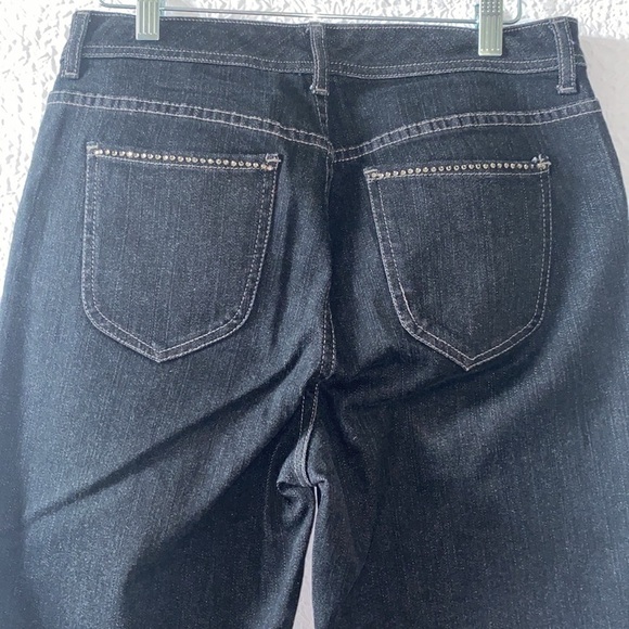 Chico's Platinum Alannia Jean Straight Leg High-Rise Stretch Embellished Jean - Picture 10 of 15